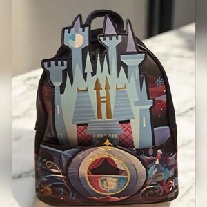 NWT Loungefly Disney Cinderella Castle Series Mini Backpack